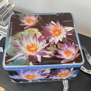 Vintage Water Lily Tin